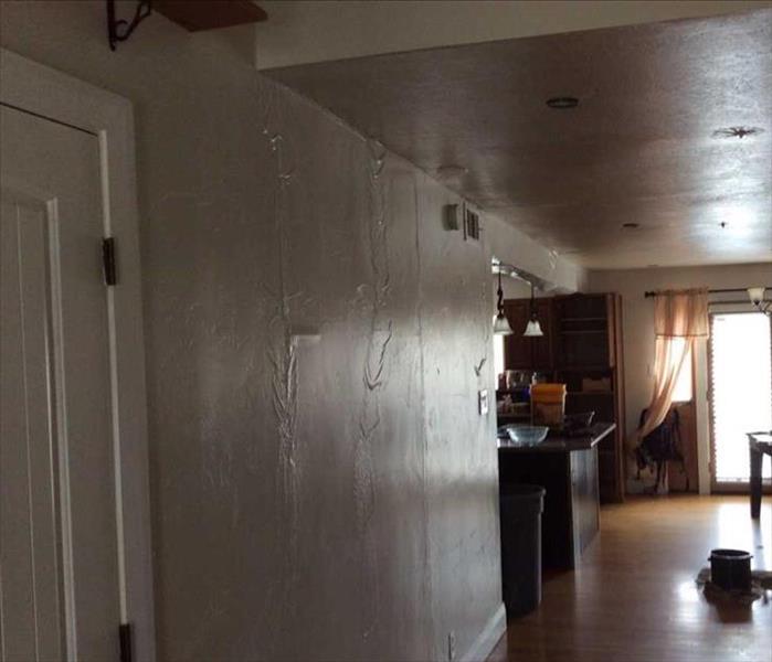 Water Damage Walls Showing Paint Sloughing
