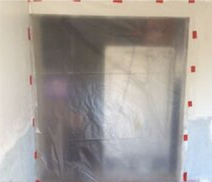 Plastic Sheeting used to Contain Mold