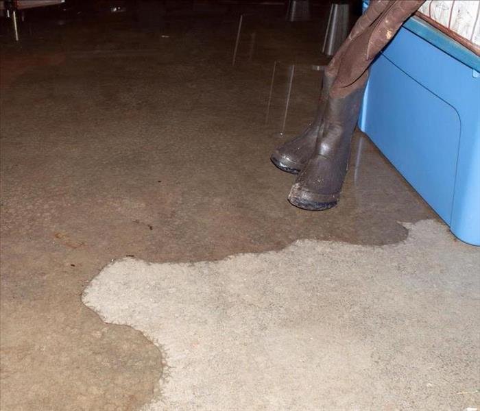 Basement floor wet.